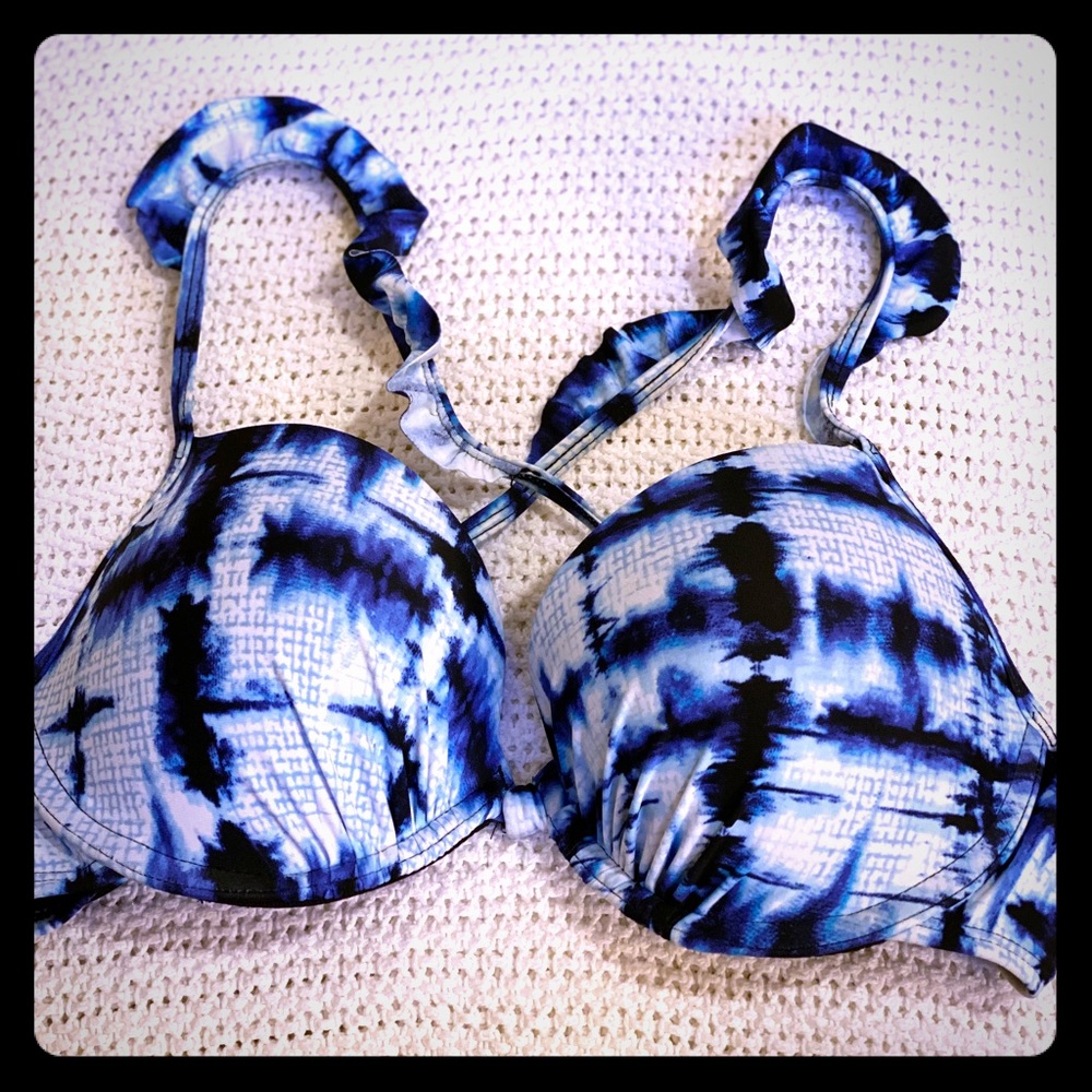 Blue Tye Dye BONGO Bikini Top